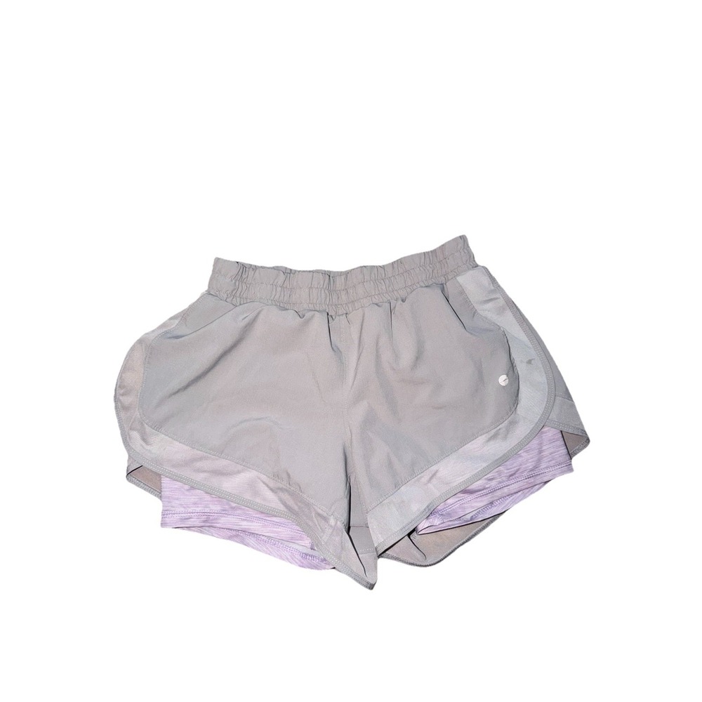 Avia Lined Running Shorts Women's Size S (4-6) Gray Purple Activewear